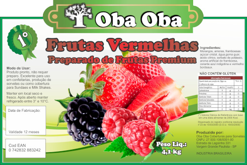 Rotulo Balde Frutas Vermelhas Rotulo Balde Frutas Vermelhas